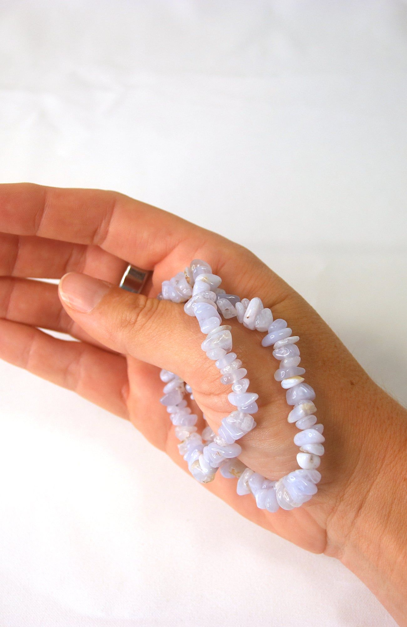 Blue Lace Agate Chip Bracelet